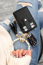 Load image into Gallery viewer, Pearl Key Ring Wallet Bracelet