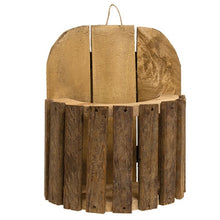 Load image into Gallery viewer, Natural Lath Wood Hanging Planter