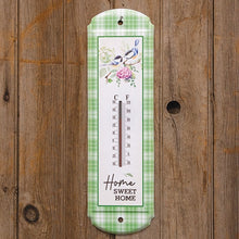 Load image into Gallery viewer, Home Sweet Home Bird Couple Metal Thermometer