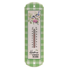 Load image into Gallery viewer, Home Sweet Home Bird Couple Metal Thermometer