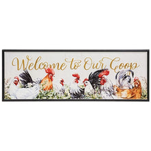 Load image into Gallery viewer, Welcome to Our Coop Distressed Metal Sign