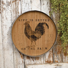 Load image into Gallery viewer, Life is Better On The Farm Chicken Wood Sign