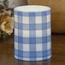 Load image into Gallery viewer, Blue & White Gingham Check Timer Pillar, 3"x4"