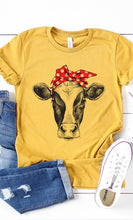 Load image into Gallery viewer, Farm Cow Bandanna Western Graphic Tee