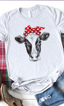 Load image into Gallery viewer, Farm Cow Bandanna Western Graphic Tee
