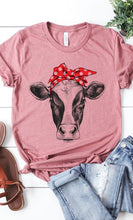 Load image into Gallery viewer, Farm Cow Bandanna Western Graphic Tee
