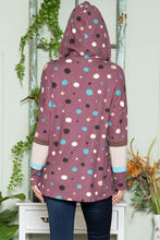 Load image into Gallery viewer, Celeste  Polka Dot Drawstring Hoodie
