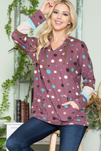 Load image into Gallery viewer, Celeste  Polka Dot Drawstring Hoodie
