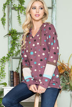 Load image into Gallery viewer, Celeste  Polka Dot Drawstring Hoodie
