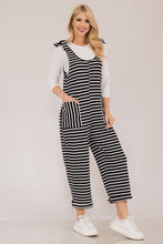 Load image into Gallery viewer, Celeste Full Size Striped Scoop Neck Overalls with Pockets
