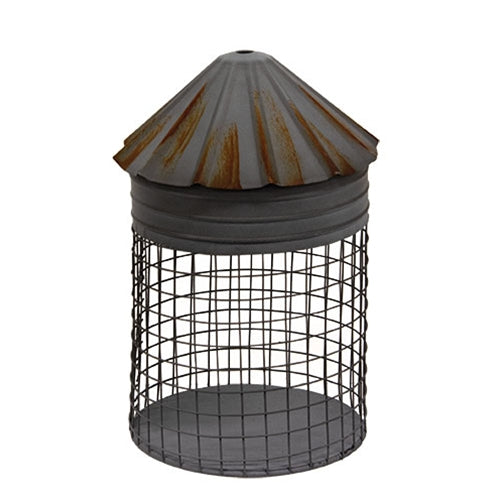 Distressed Metal Silo Lantern