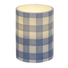 Load image into Gallery viewer, Blue &amp; White Gingham Check Timer Pillar, 3&quot;x4&quot;
