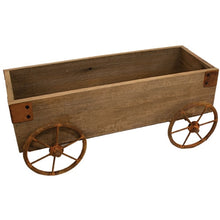 Load image into Gallery viewer, 2/Set - Natural Wooden Wagons w/Rusty Wheels
