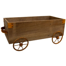 Load image into Gallery viewer, 2/Set - Natural Wooden Wagons w/Rusty Wheels
