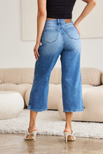 Load image into Gallery viewer, Judy Blue Full Size Braid Side Detail Wide Leg Jeans
