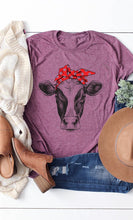 Load image into Gallery viewer, Farm Cow Bandanna Western Graphic Tee
