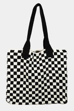 Load image into Gallery viewer, Fame Checkered Pattern Tote Bag
