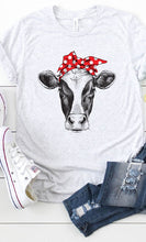 Load image into Gallery viewer, Farm Cow Bandanna Western Graphic Tee
