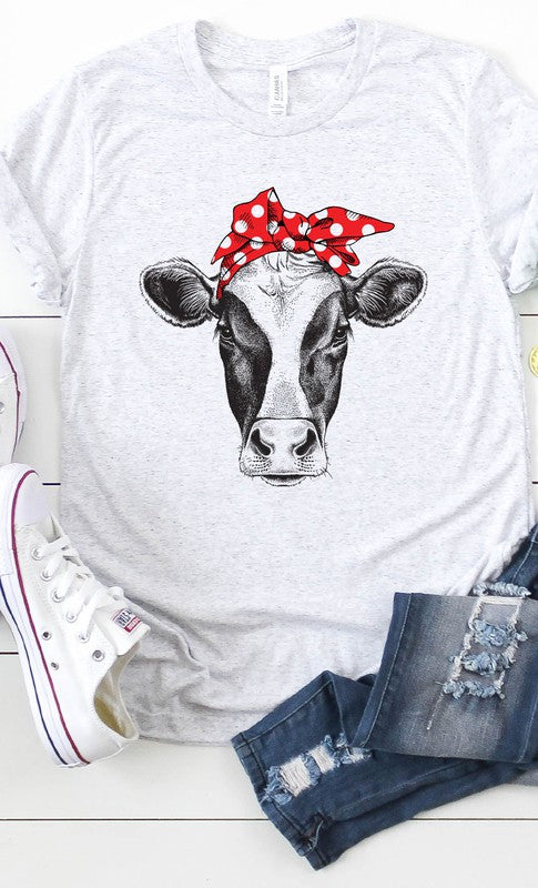 Farm Cow Bandanna Western Graphic Tee