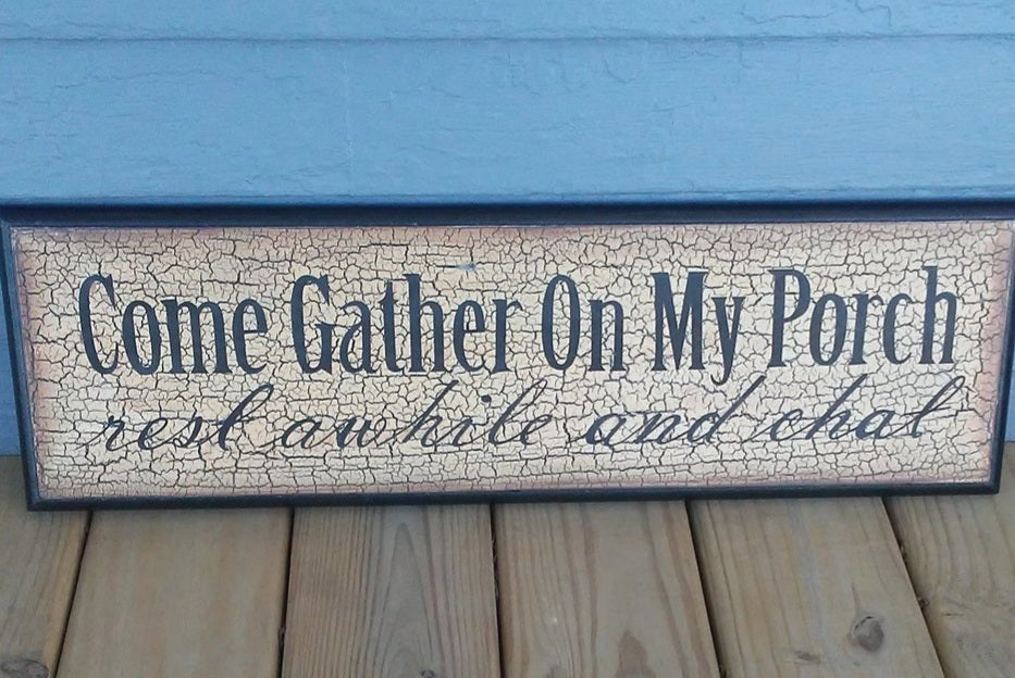 Door Board- Gather On My Porch