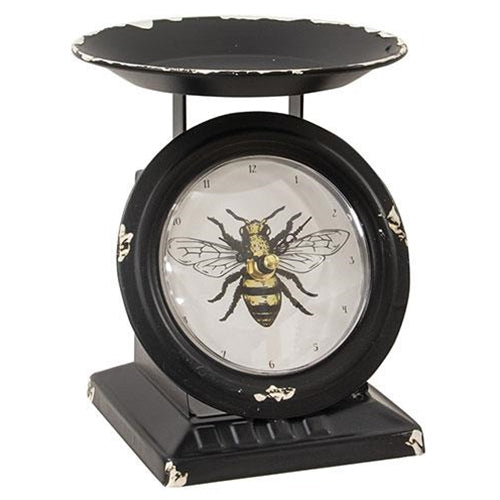 Vintage Bee Black Old Town Scale Clock