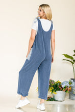 Load image into Gallery viewer, Stripe Contrast Pocket Rib Jumpsuit
