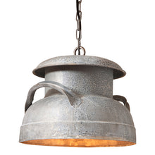 Load image into Gallery viewer, Milk Can Pendant in Weathered Zinc
