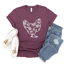 Load image into Gallery viewer, Paisley Chicken Graphic Tees~4 color options
