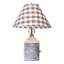Load image into Gallery viewer, Paul Revere Lamp with Gray Check Shade
